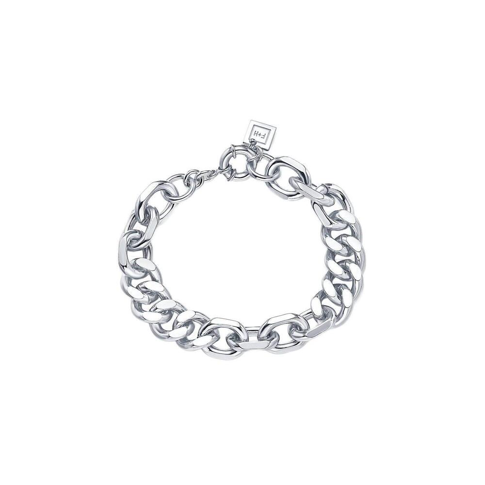NEW F+H STUDIOS mixed up statement bracelet in silver
